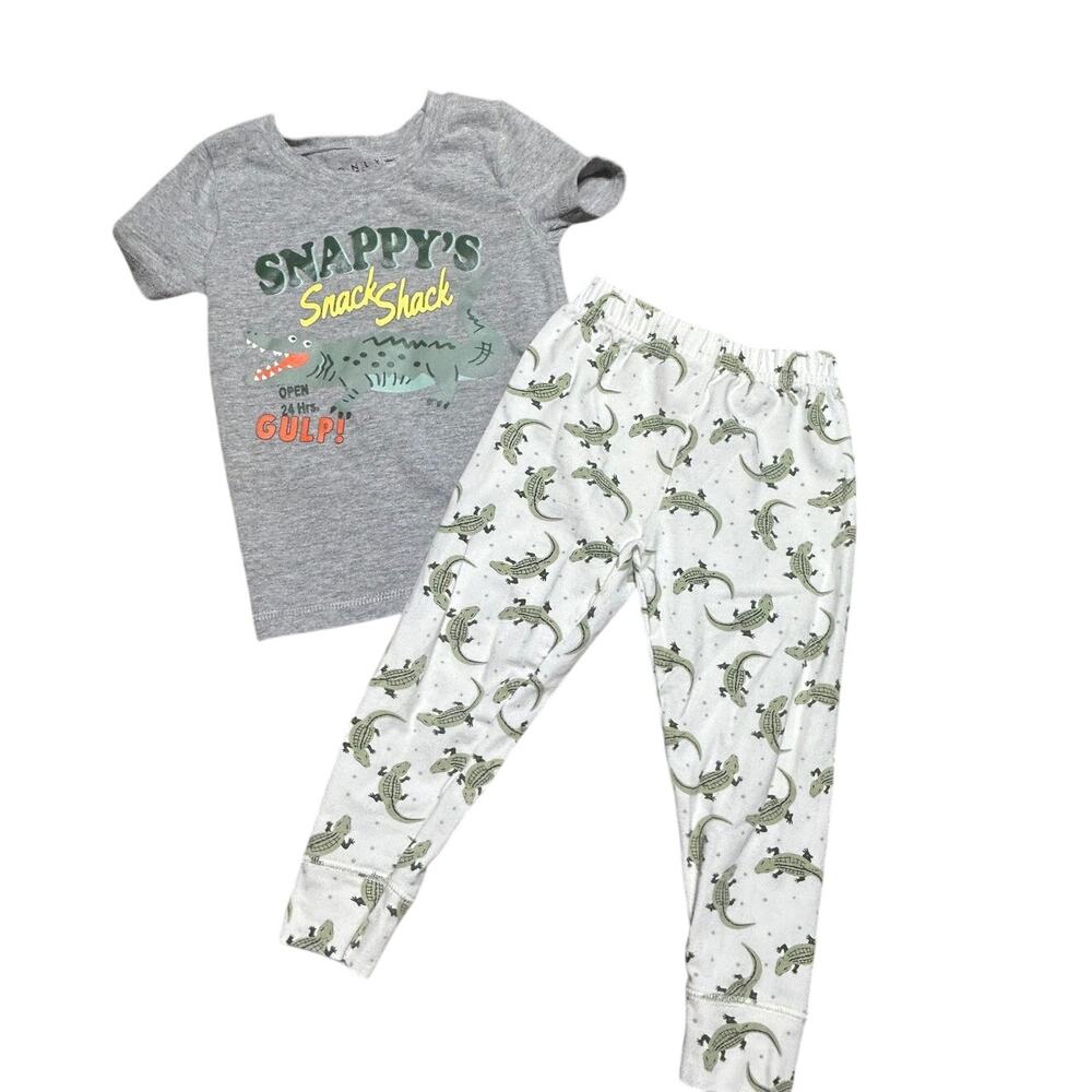 Only Boys size 3T Snug fit pajama set Snappys Snack Shack open 24 hours gulp